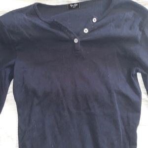 navy long sleeve button up brandy melville